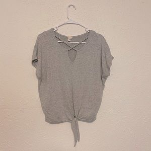 Short Sleeve Tie Up Shirt